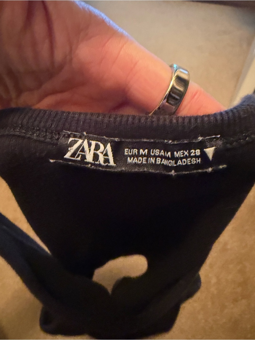 ZARA Black crop tank